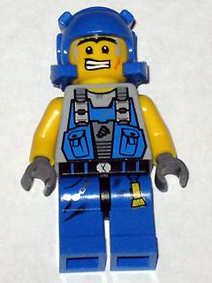 LEGO Minifigure-Power Miner: Orange Scar, Helmet-Power Miners-PM011-Creative Brick Builders